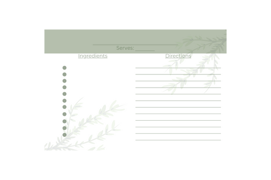 Recipe Card - Digital Download